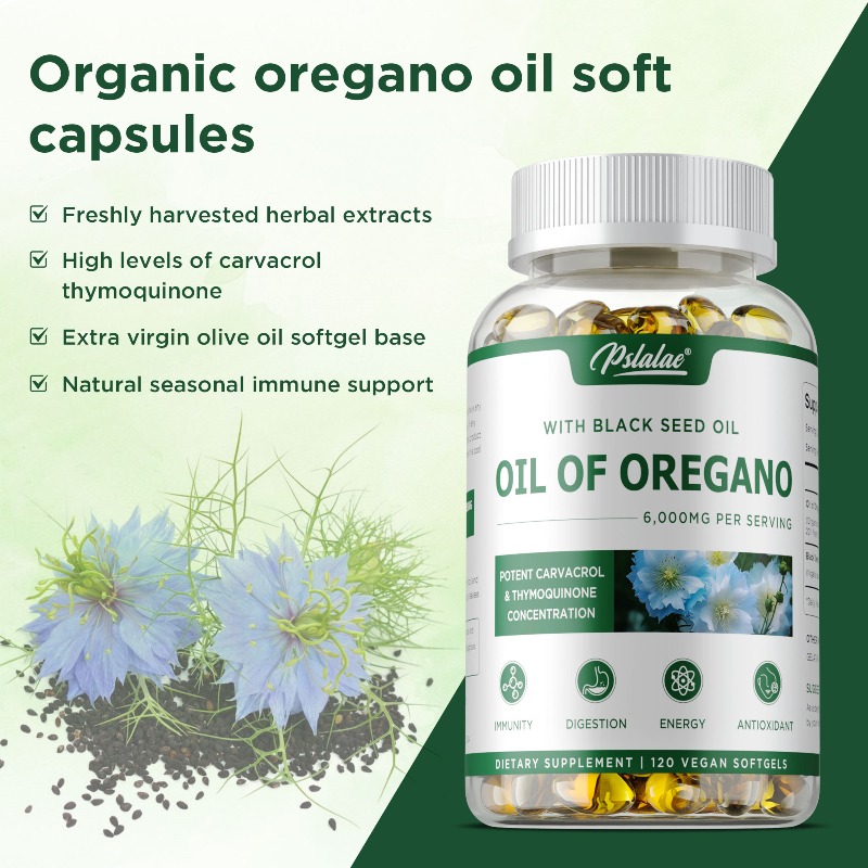 Black Seed Oil Capsule - Oregano Oil Capsules - Balances Intestinal