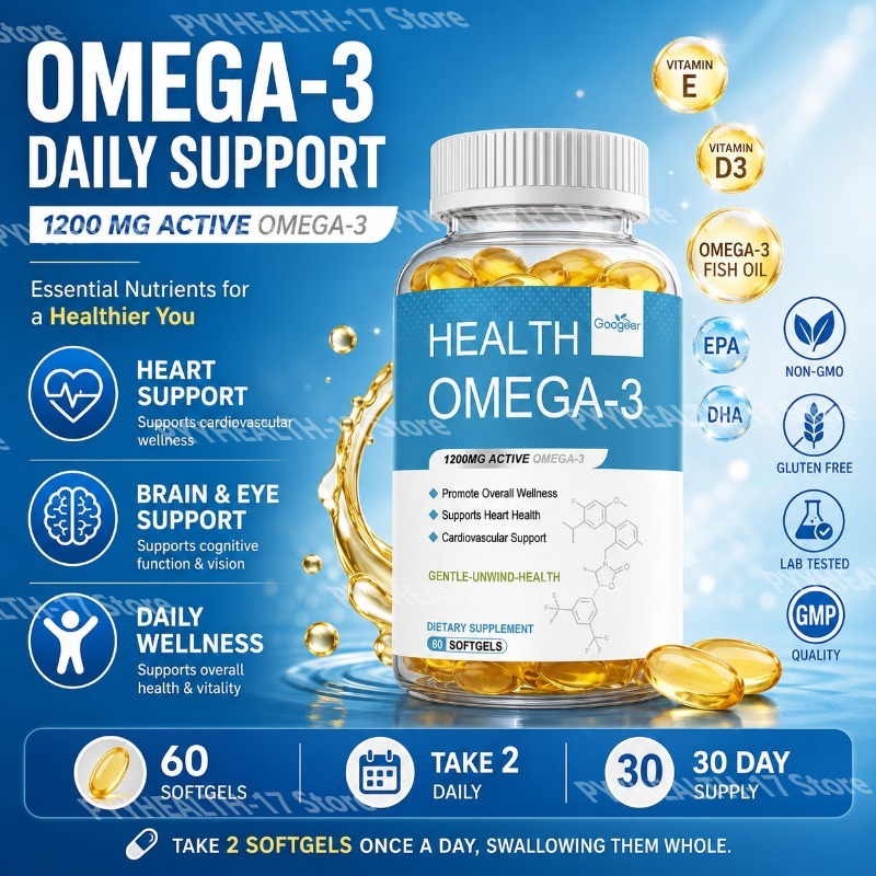 Omega 3 Fish Oil - Omega-3 Softgels with 1200 Mg Active