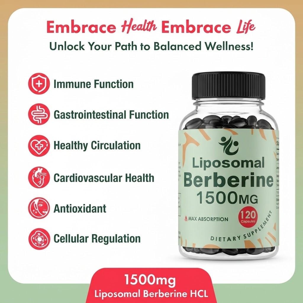 Berberine Hcl Capsule - Liposomal Berberine HCL - 1500mg Activates
