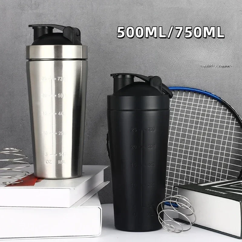 Nutrition Sports Fitness - Stainless Steel Protein Shaker Cup Portable