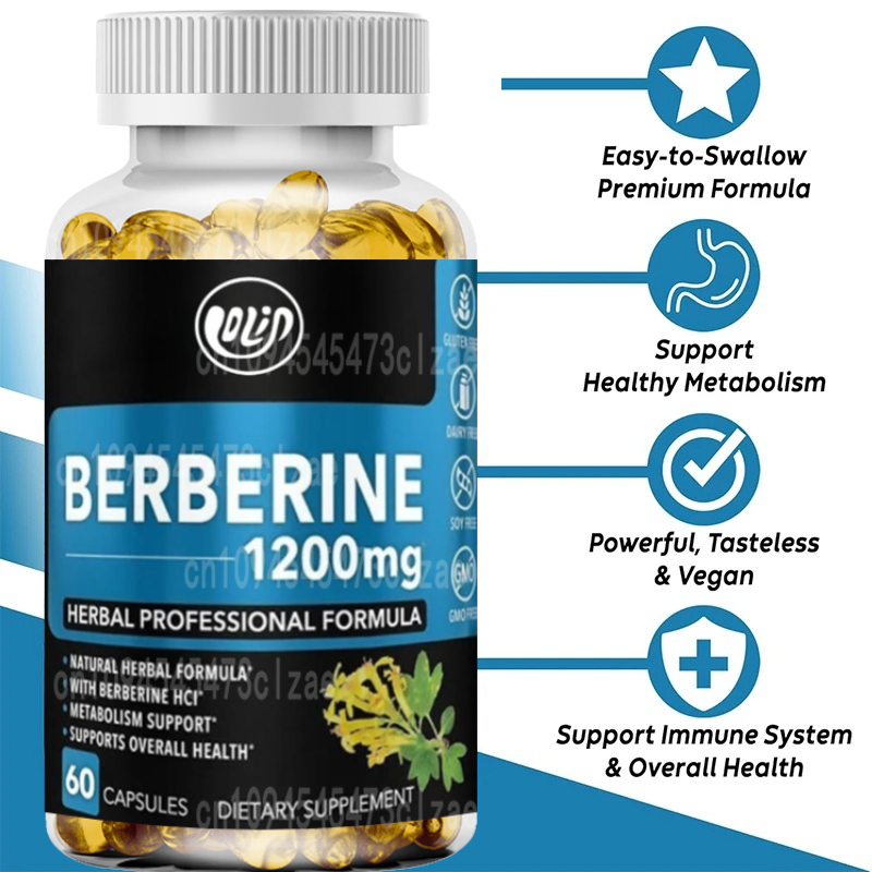 Berberine Hcl Capsule - 1200mg HCL Supplement, Healthy Metabolism Support