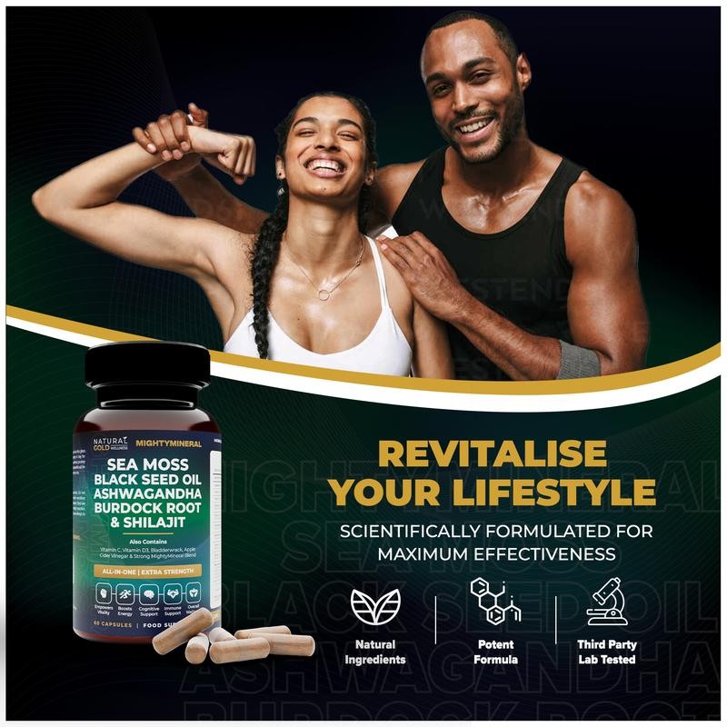 Black Seed Oil Capsule - Black Seed Oil, Shilajit, Sea Moss,