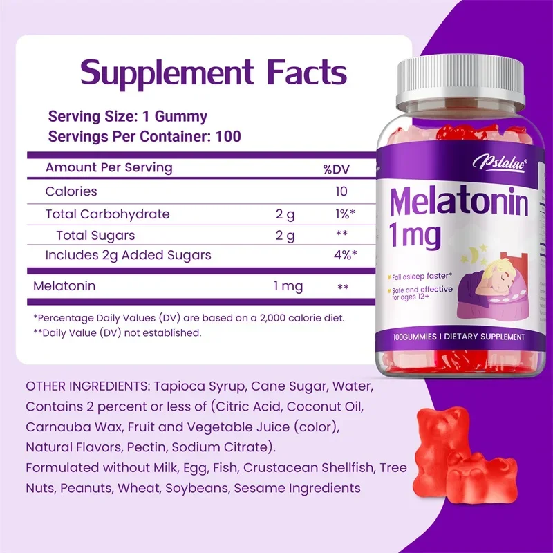 Melatonin Gummies 1mg - Helps  - Melatonin Sleep Gummy recension och pris