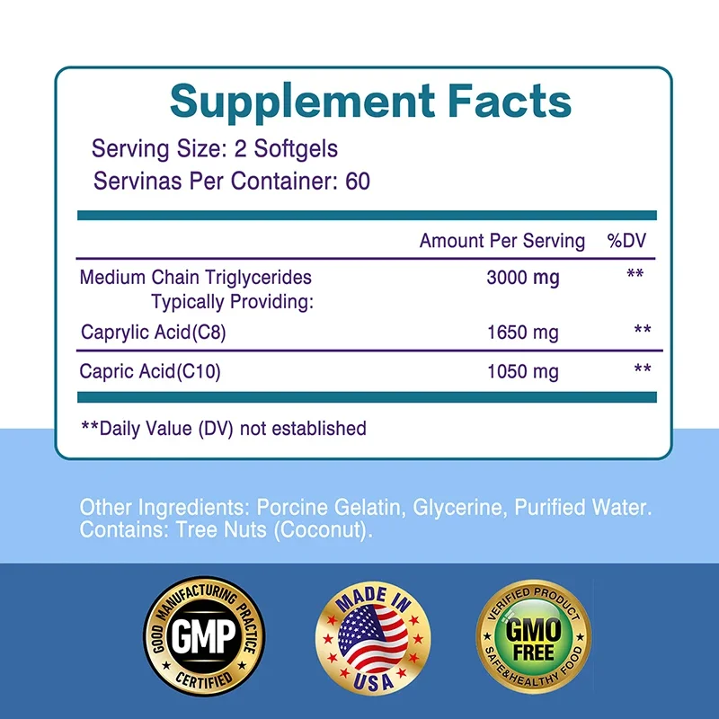 Keto MCT Oil 3000 Mg Capsules  - Mct Oil Coconut recension och pris