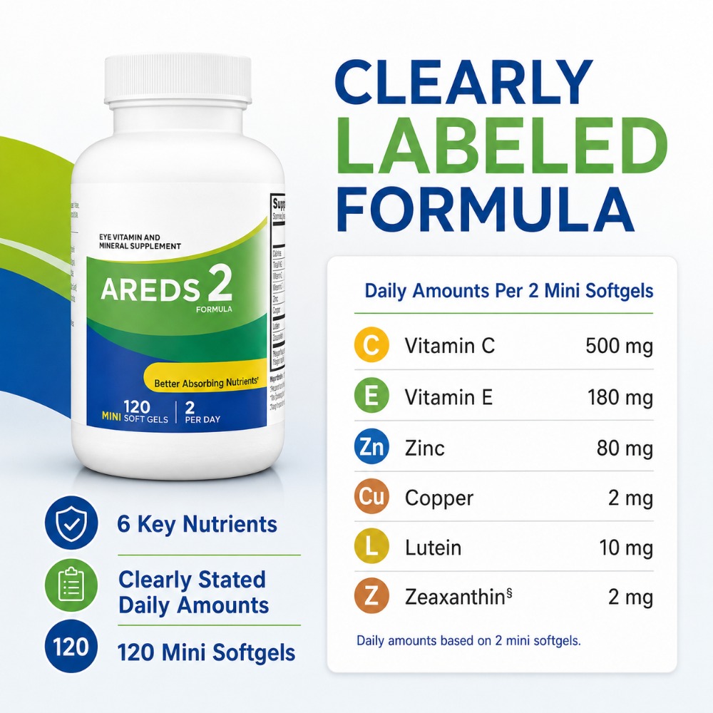 AREDS 2 Formula Eye Vitamin Su - Nutrition Zinc recension och pris