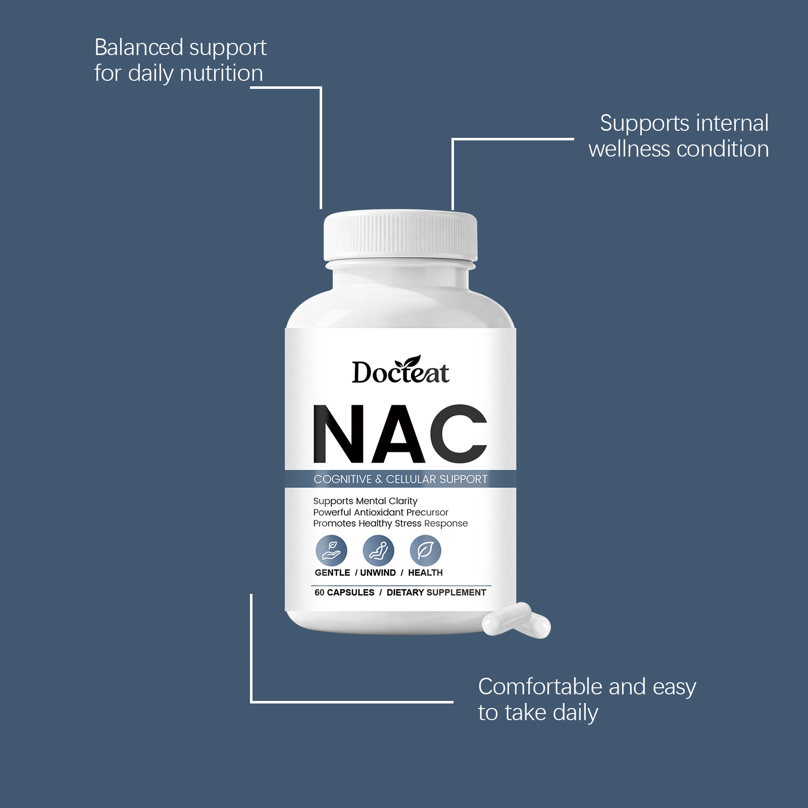 NAC Supplement Capsules Powerf - Nac N Acetyl Cysteine recension och pris