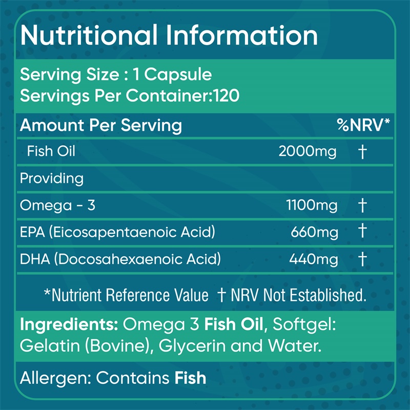 Omega 3 Fish Oil 2000mg - with - Omega 3 Fish Oil recension och pris