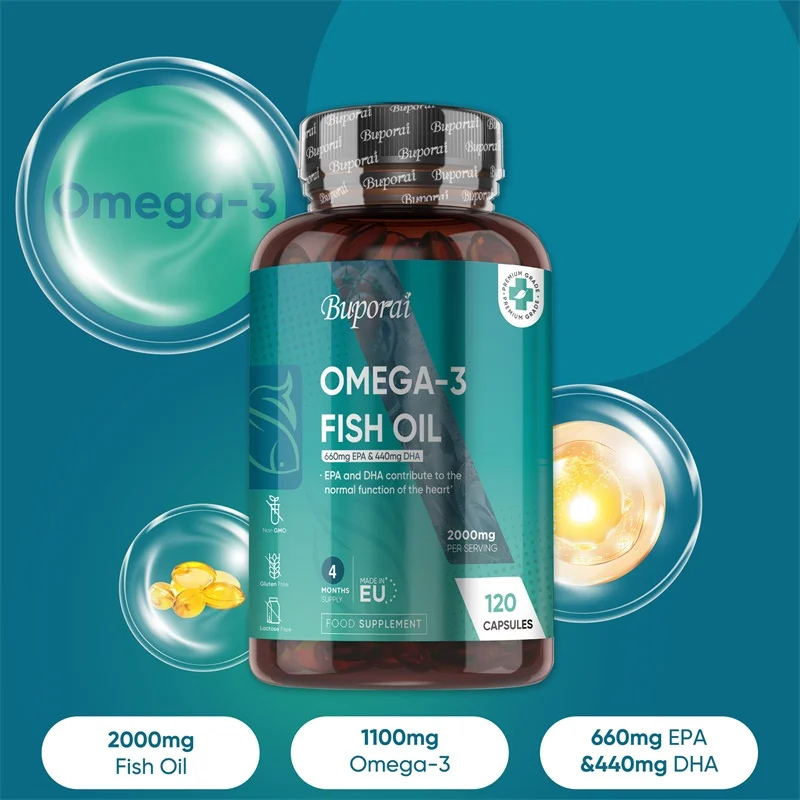 Omega 3 Fish Oil 2000mg - with - Omega 3 Fish Oil recension och pris