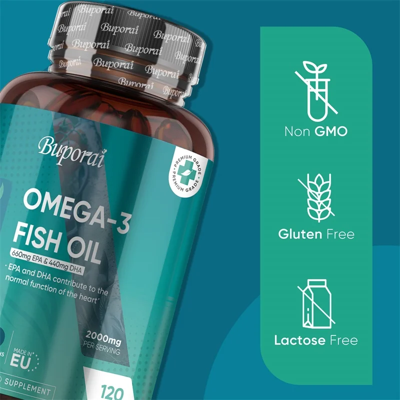 Omega 3 Fish Oil 2000mg - with - Omega 3 Fish Oil recension och pris