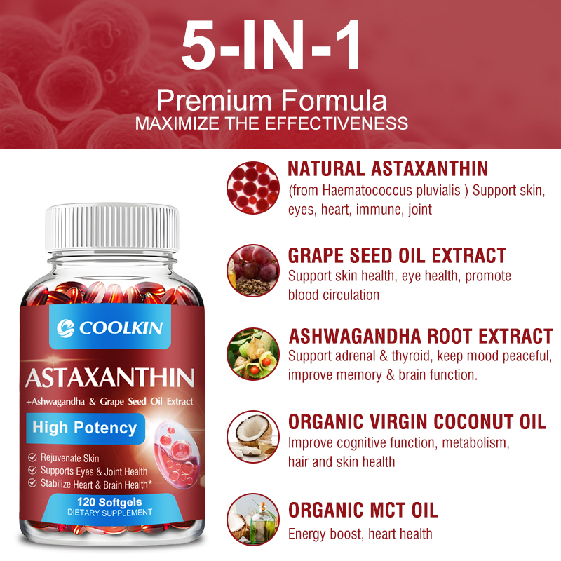 Astaxanthin Supplement with Gr - Mct Oil Coconut recension och pris
