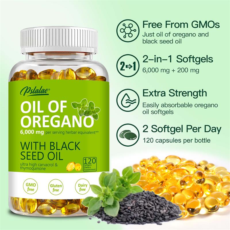 Oregano Oil Capsules - with Bl - Black Seed Oil Capsule recension och pris