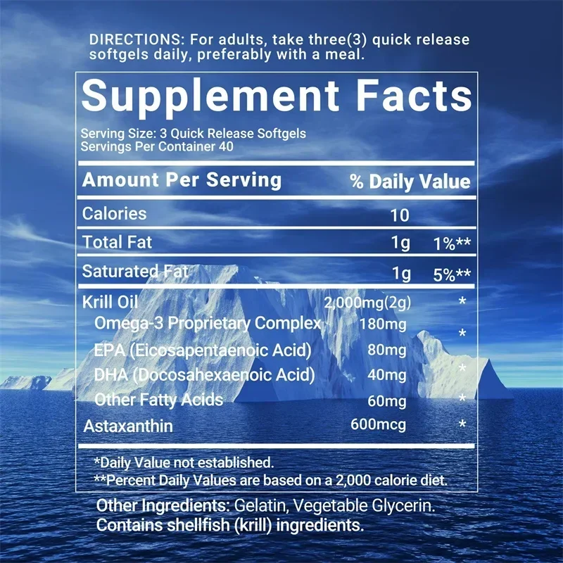 Antarctic Krill Oil Capsules - - Omega 3 Fish Oil recension och pris