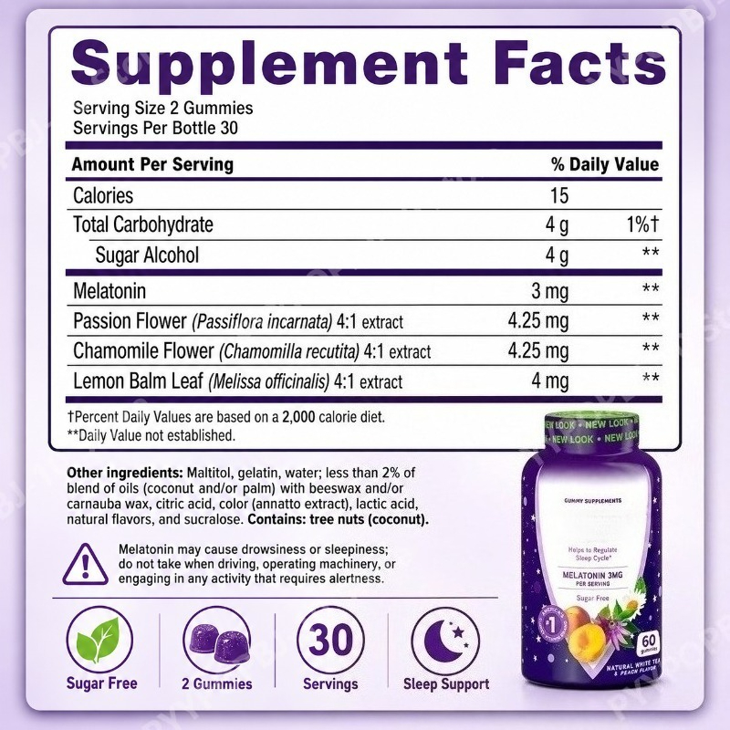 Sleep Gummies with Melatonin 3 - Melatonin Sleep Gummy recension och pris