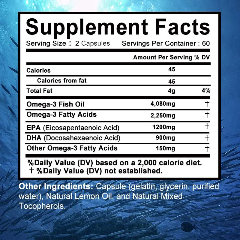 Omega 3 Fish Oil - Supports Ne - Omega 3 Fish Oil recension och pris