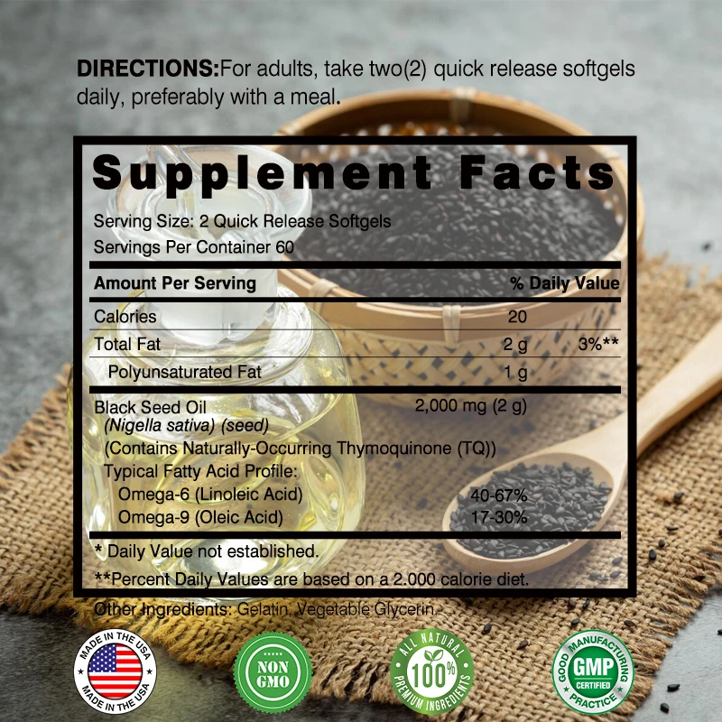 Black Seed Oil - Promotes Over - Black Seed Oil Capsule recension och pris