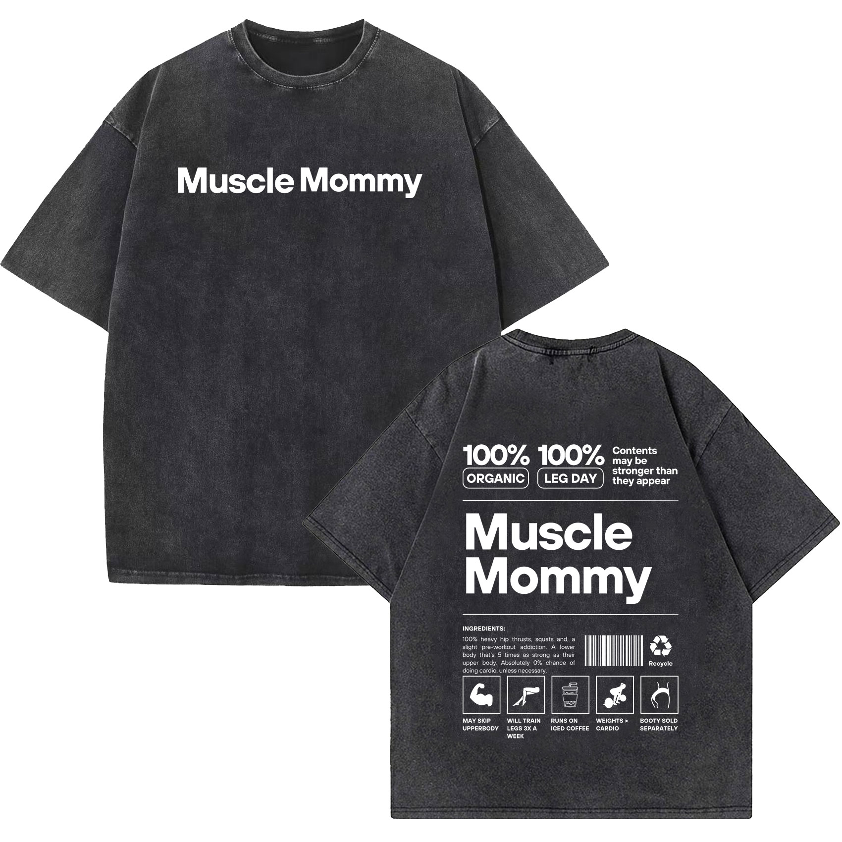 Vintage Acid Washed Distressed - Nutrition Sports Fitness recension och pris