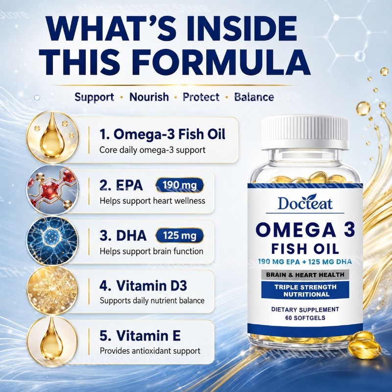 Docteat Omega 3 Fish Oil Softg - Omega 3 Fish Oil recension och pris