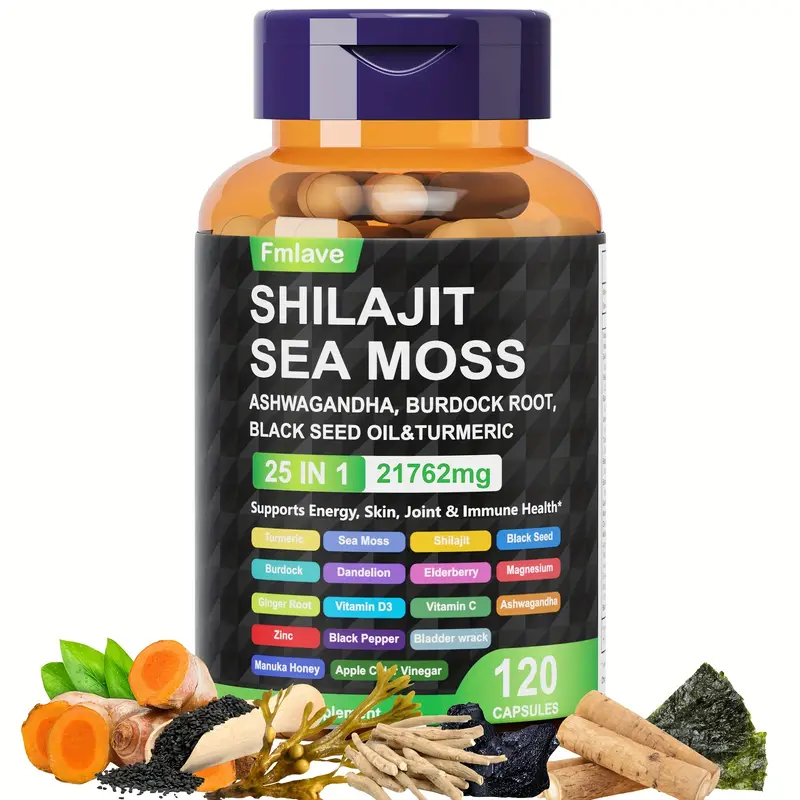 Fmlave 25 in 1 Sea Moss Black  - Black Seed Oil Capsule recension och pris