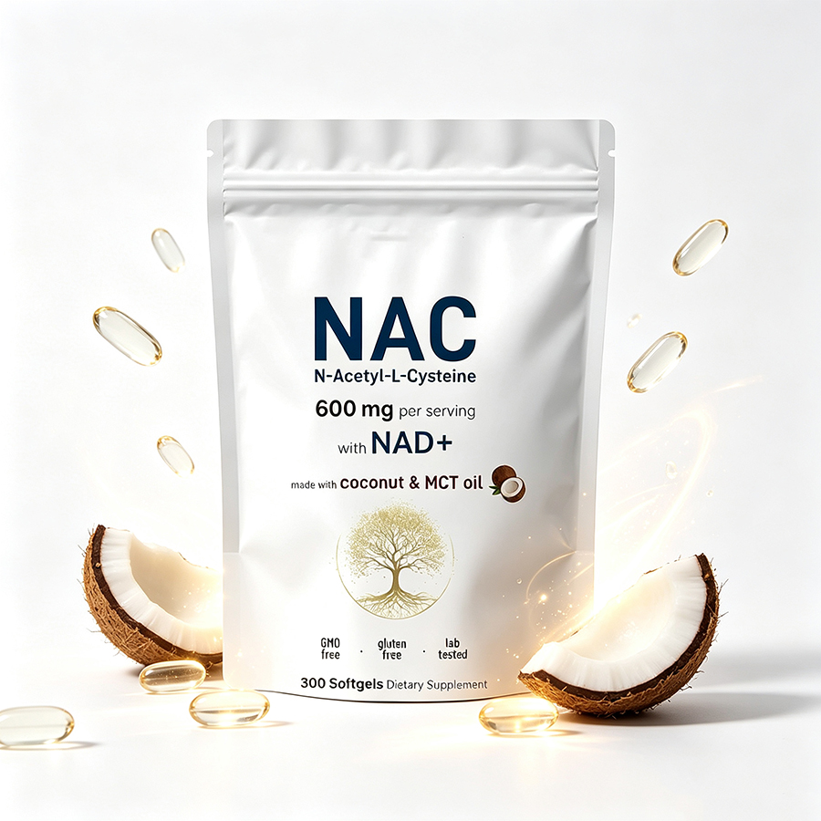 NAC 600mg Softgels with NAD+ C - Mct Oil Coconut recension och pris