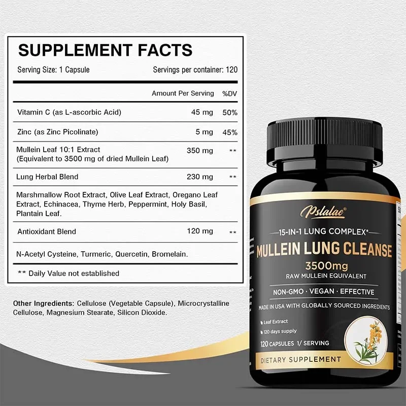 Mullein Lung Cleansing - Smoke - Nac N Acetyl Cysteine recension och pris
