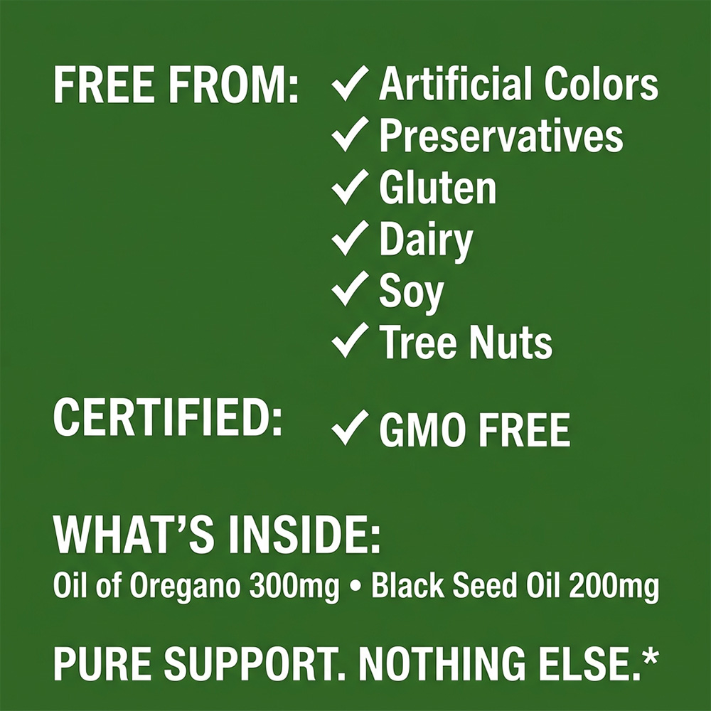 Oil of Oregano with Black Seed - Black Seed Oil Capsule recension och pris