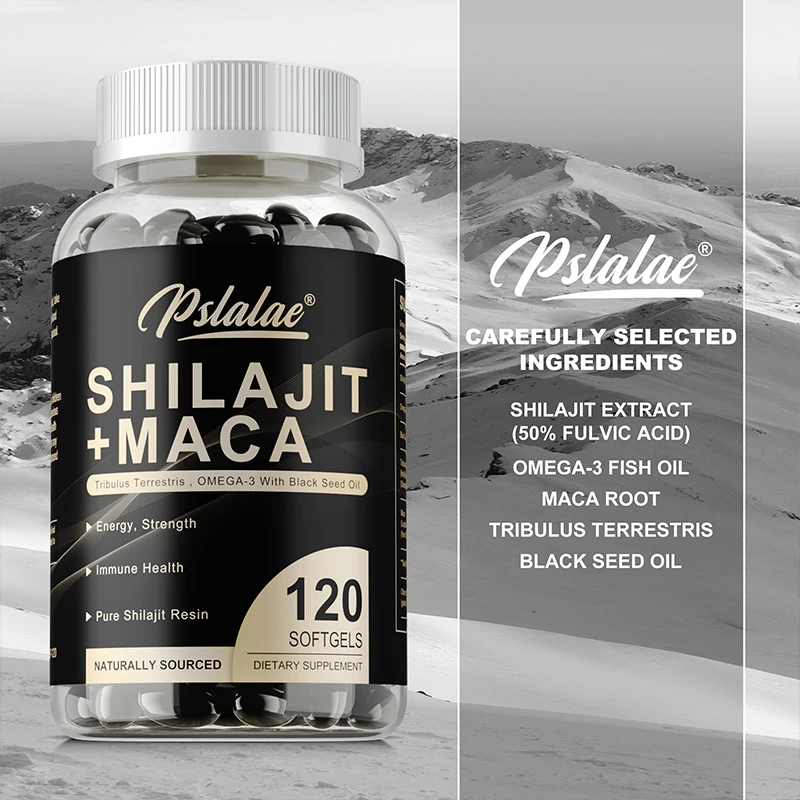 Shilajit + Maca - Boosts Energ - Black Seed Oil Capsule recension och pris