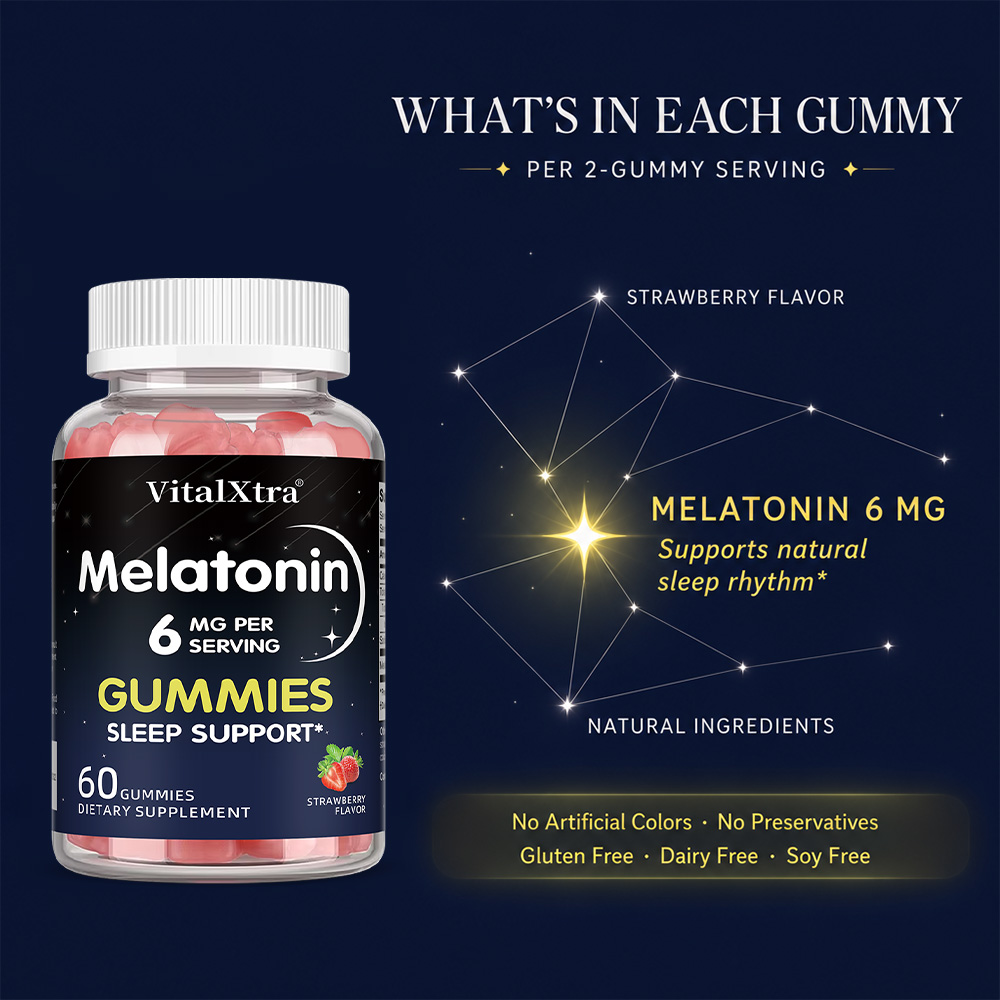 Melatonin Gummies 6mg, Natural - Melatonin Sleep Gummy recension och pris