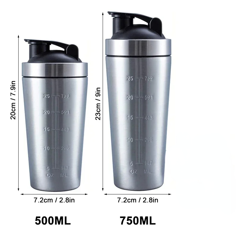 Stainless Steel Protein Shaker - Nutrition Sports Fitness recension och pris