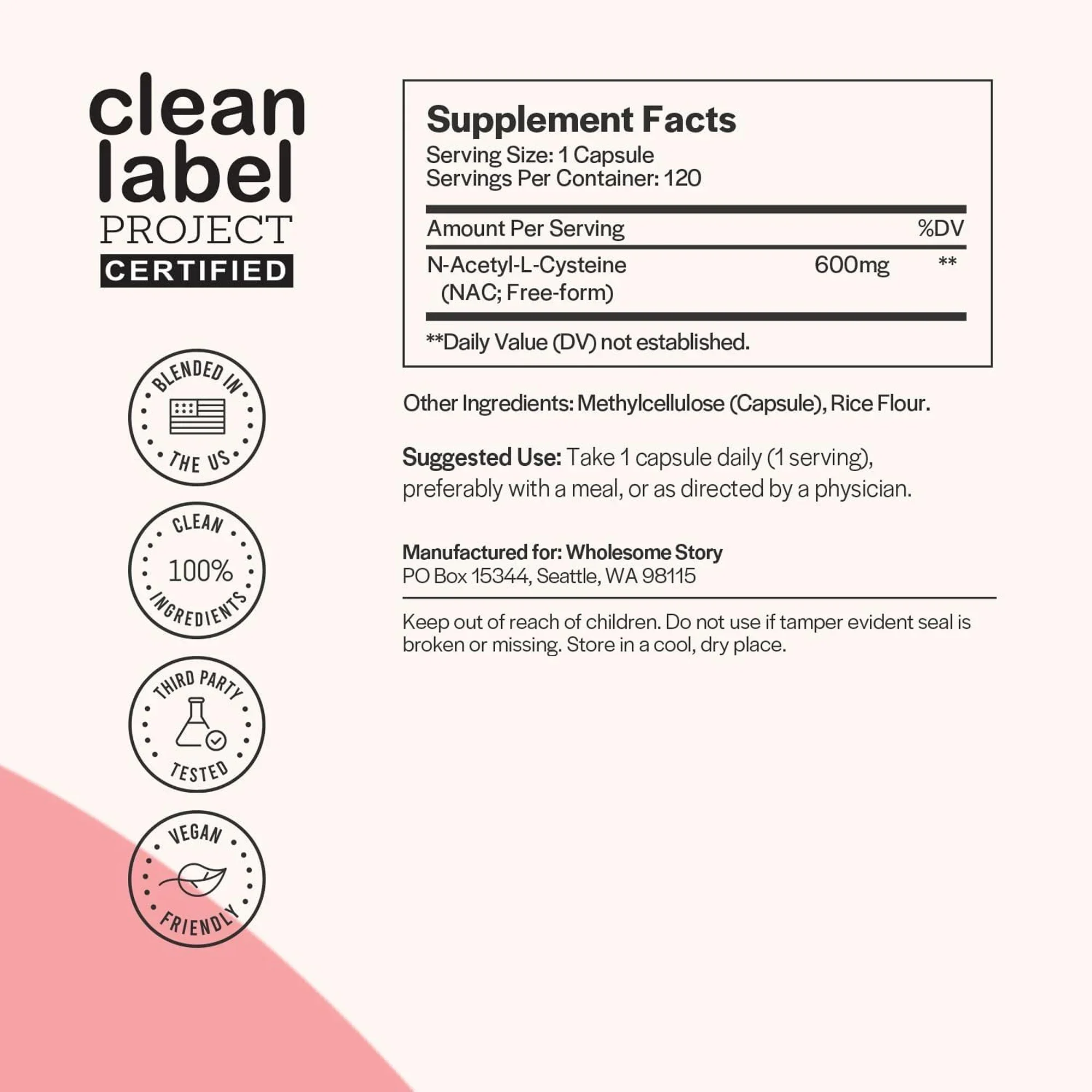 NAC (N-Acetyl L-Cysteine) 600m - Nac N Acetyl Cysteine recension och pris