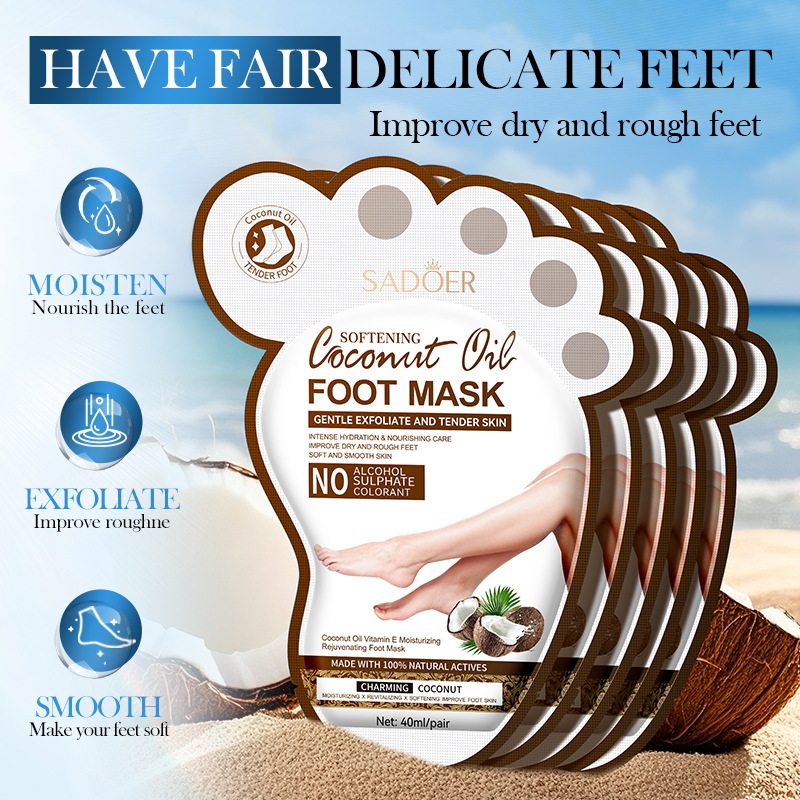 SADOER Coconut Foot Mask Moist - Mct Oil Coconut recension och pris