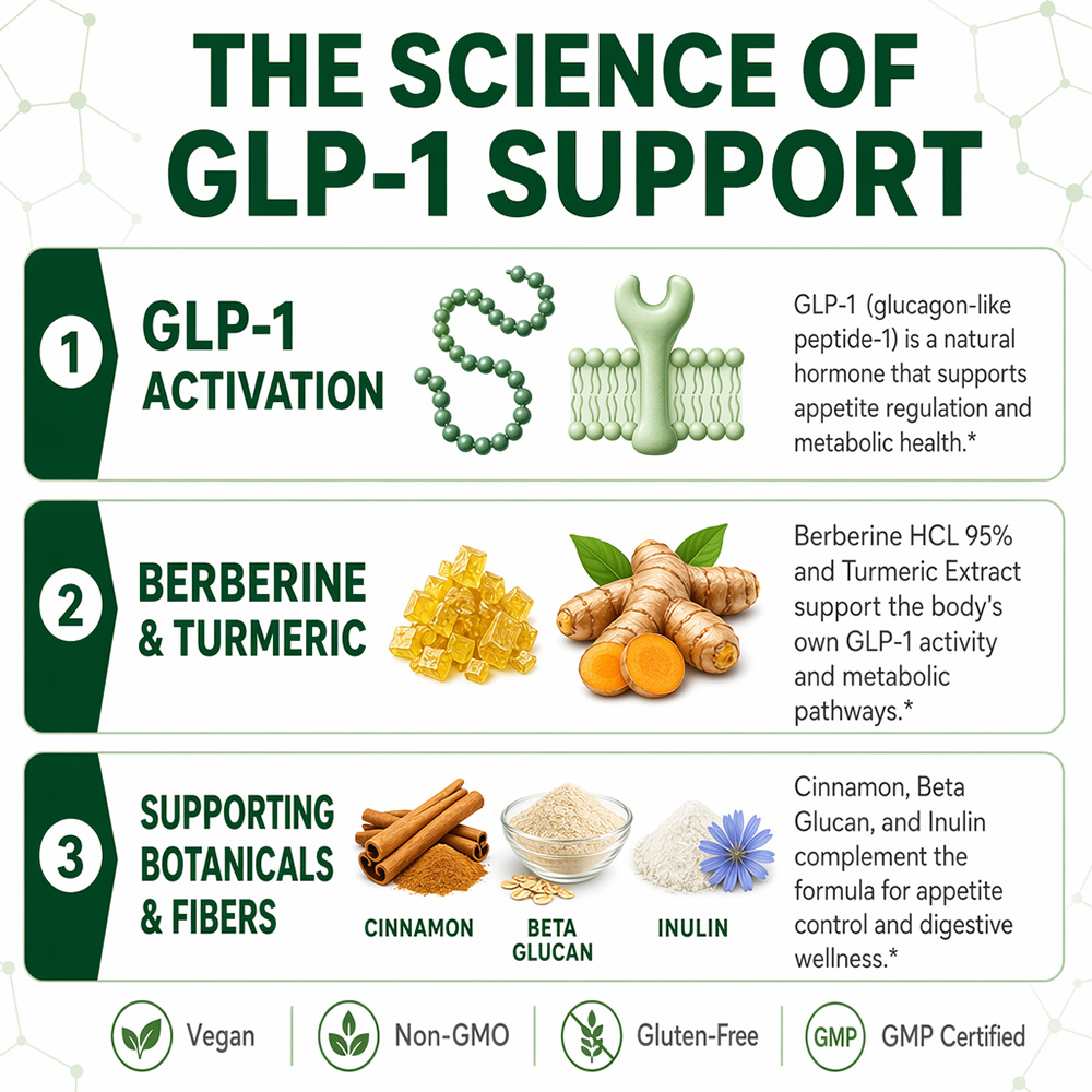 GLP-1 Supplement with Berberin - Berberine Hcl Capsule recension och pris