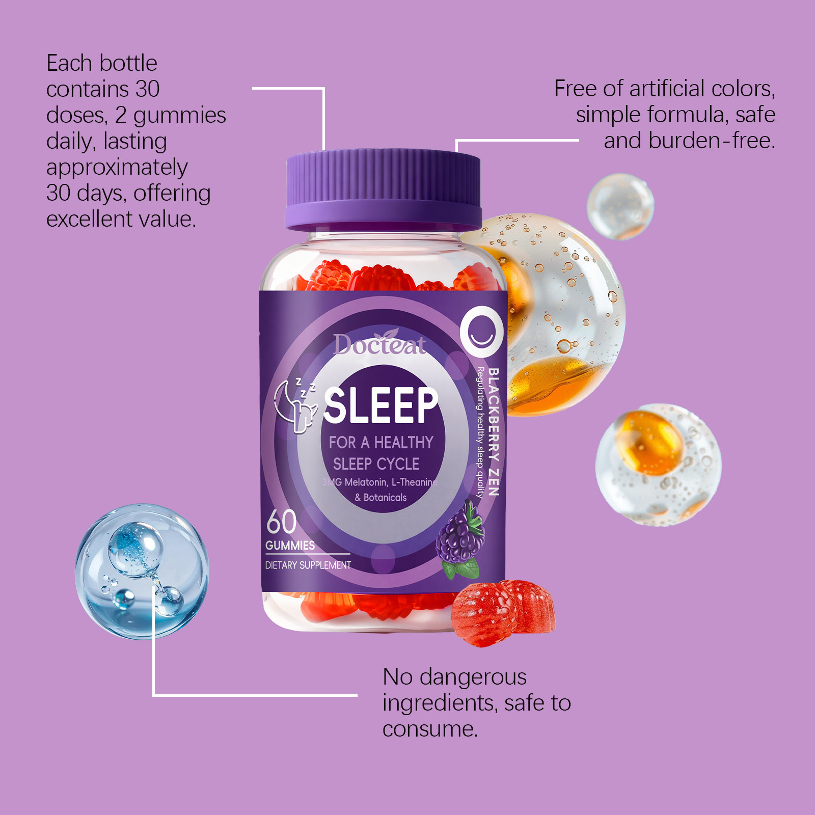 Sleep Gummies With Melatonin + - Melatonin Sleep Gummy recension och pris