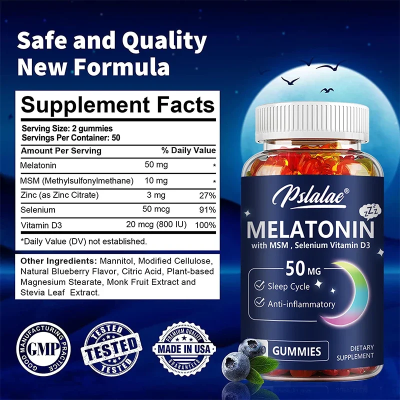 Melatonin Gummies 50mg - Sleep - Melatonin Sleep Gummy recension och pris