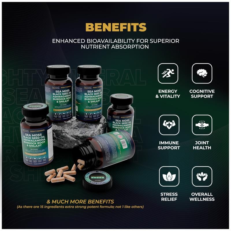Black Seed Oil, Shilajit, Sea  - Black Seed Oil Capsule recension och pris
